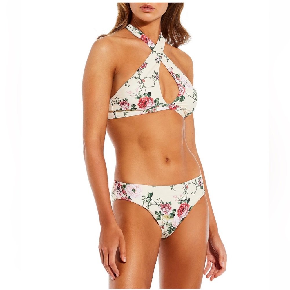 Antonio Melani x The Style Bungalow Miraflores Cross Halter Swim Top & Bottom XS